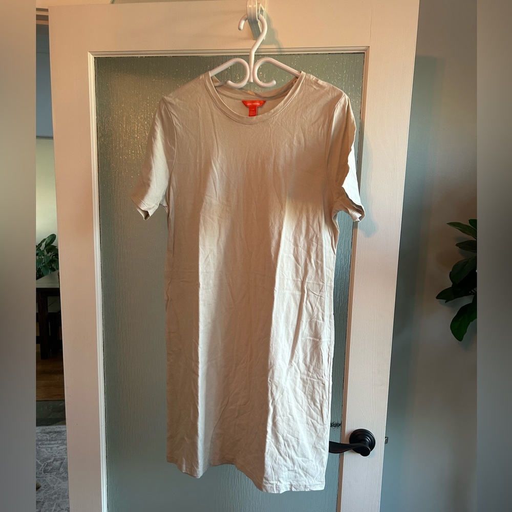 Joe Fresh Light Beige T-Shirt Dress